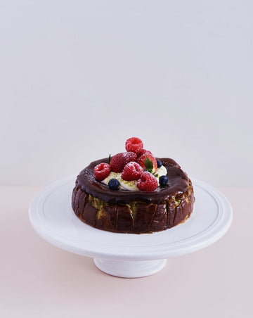 Matcha Basque cheesecake with caramelised crust and molten centre – Ontico Patisserie